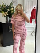 Image of Polka dot coord flare set 