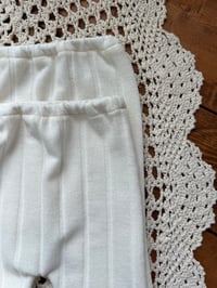 Image 3 of Creamy White Newborn Pants