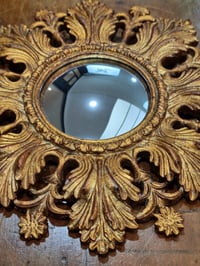 Image 1 of Small Golden Convex Mirror