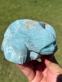 Image 23 of Sloth Carving - Blue Aragonite #2917