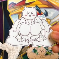 Image 2 of Buff Chiikawa large die cut sticker