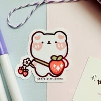 Image 3 of Strawberry Purse Bear Vinyl Sticker