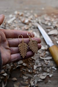 Image 3 of Fern leaf earrings..