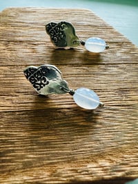 Image 15 of Lavender Chalcedony Medallion Post Earrings