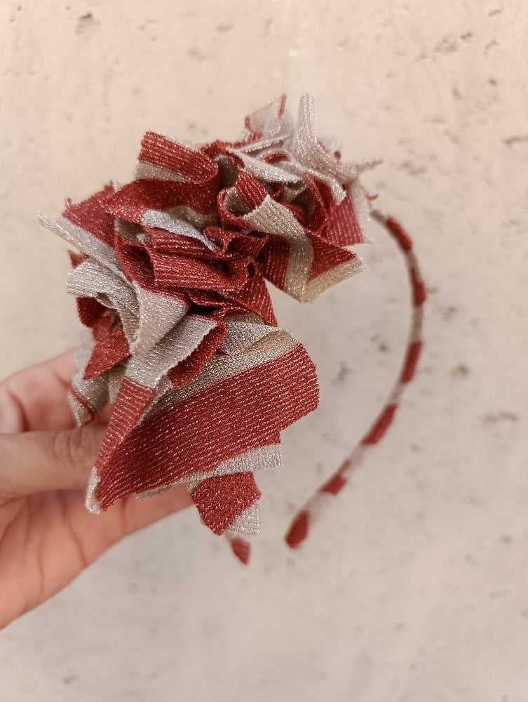 Image of Cerchietto frufru oro/ruggine
