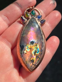 Image 2 of Electrofoemed Labradorite Rainbow Brite necklace