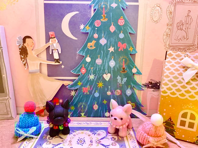 Pink French Bulldog Ornaments