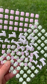 Image 1 of bunny fields puffy sticker sheet