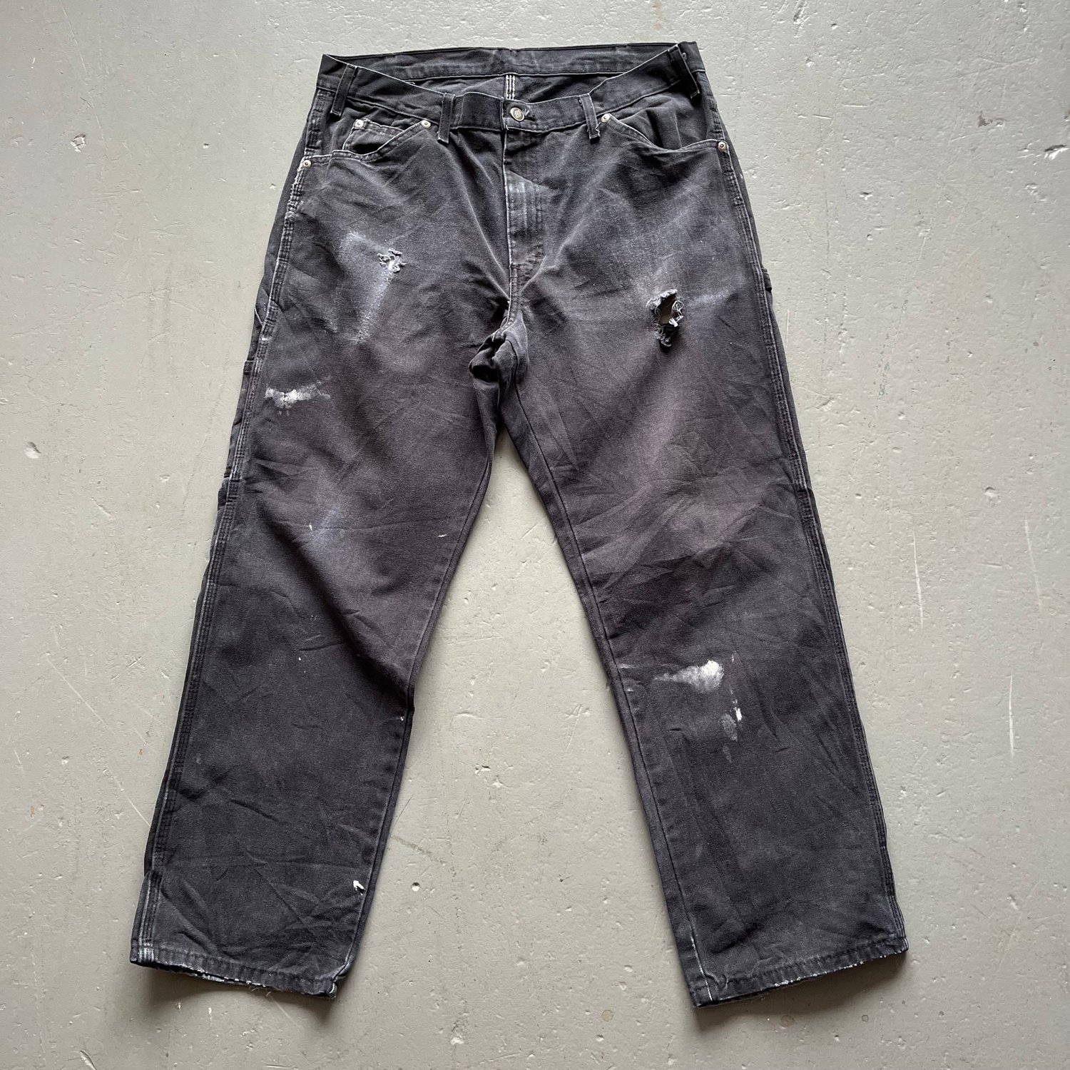 Image of Vintage Dickies thrashed carpenter jeans size 36/30