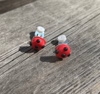 Image 3 of Ladybug clip on earrings