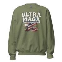 Image 8 of Ultra MAGA Make America Great Again Distressed Unisex Sweatshirt from PatriotsCo.com