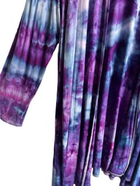 Image 4 of 3XL Jersey Knit Cardigan in Purple Haze Ice Dye