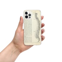 Image 14 of Vintage Book Page Anatomical Illustration Human Spine Clear Case for iPhone®