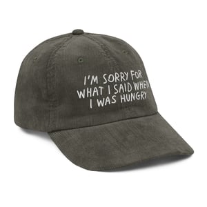 I’M SORRY FOR WHAT I SAID WHEN I WAS HUNGRY