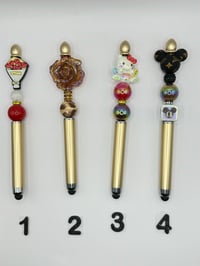 Image 1 of Gold Beaded Dual Touchscreen/Ball Point Pens