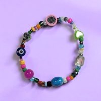 Image 4 of 5pc Confetti Bracelet Set - Colorful Stackable Beaded Jewelry
