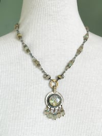 Image 4 of Gemstone necklace with Kuchi resin opal