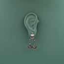 Image 1 of White Mother Of Pearl Dangling Studs