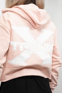 Image 2 of Cropped Hoodie- Light Pink