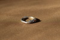 Image 3 of Silver Pinky Ring with Garnet