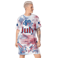 Image 4 of T-shirt dress (4th of July)