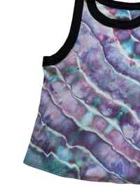 Image 5 of M Ladies Fitted Knit Contrast Tank in Prism Geode Ice Dye