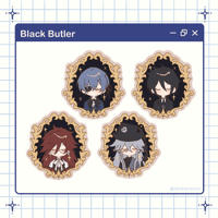 Image 1 of Black Butler Wooden Pin