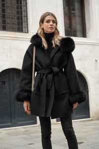 Image 5 of Black Loro Coat