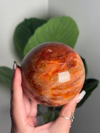 Image 3 of MOSSY CARNELIAN SPHERE -MADAGASCAR- E