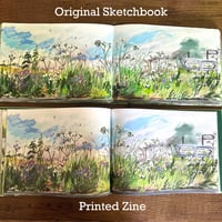 Image 3 of HEDGEROWS & VERGES: A Year of Drawing Outside - Hardcover sketchbook zine