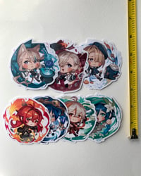 Image 2 of Genshin impact - Chibi 3" stickers (NEW: Lyney, Lynette, Freminet)