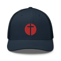 Image 4 of Faith Cross Emblem Rising Sun Trucker Cap