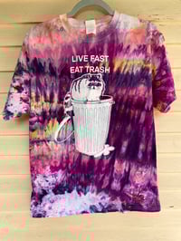 Image 1 of MEDIUM Live Fast Eat Trash Tie Dye Shirt I13