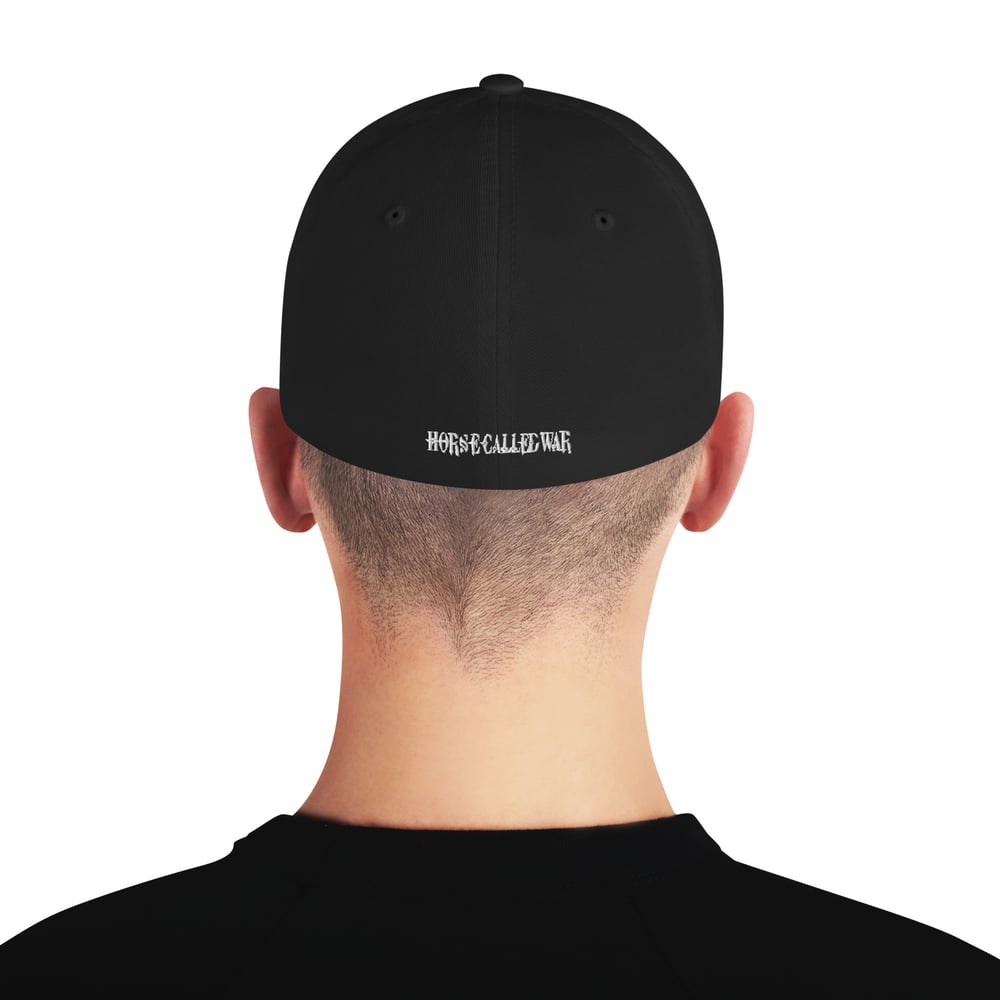 Embroidered acronym logo Flexfit hat