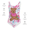 Pink Marble Benny Girls' Swimsuit