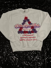 Image 3 of ALOHA 54th Farwest Regional White AIRBRUSH Crewneck Sweatshirt