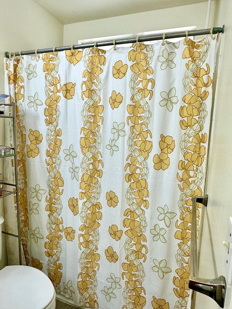 Image of Hunnygirl Pua+Pikake Shower Curtain