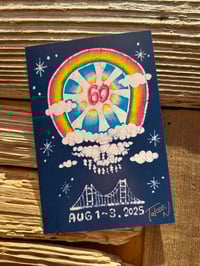 Image 1 of 60th batik print postcard 