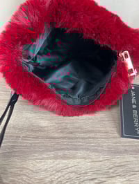 Image 4 of JANE & BERRY merlo faux fur clutch wristlet pouch