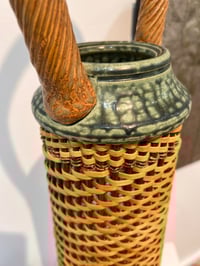 Image 3 of Woven Tall Basket with Ceramic- Stephen Kostyshyn