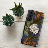 Image 20 of Art Nouveau Inspired Blue, Orange and White Boho Hippie Floral Sketch Tough case for Samsung®