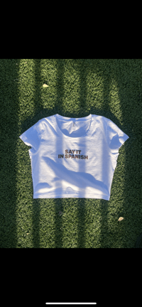 Image 2 of “Say It In Spanish” Women’s Baby T