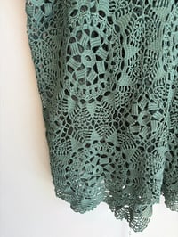 Image 3 of Crochet green vest (m-xl)