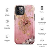 Image 5 of Pastel Pink Tattered Texture Rose Gold Goth Lolita Kawaii Inspired Tough Case for iPhone®