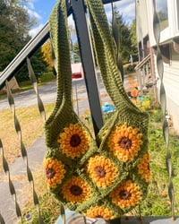 Olive Green Sunflower Bag