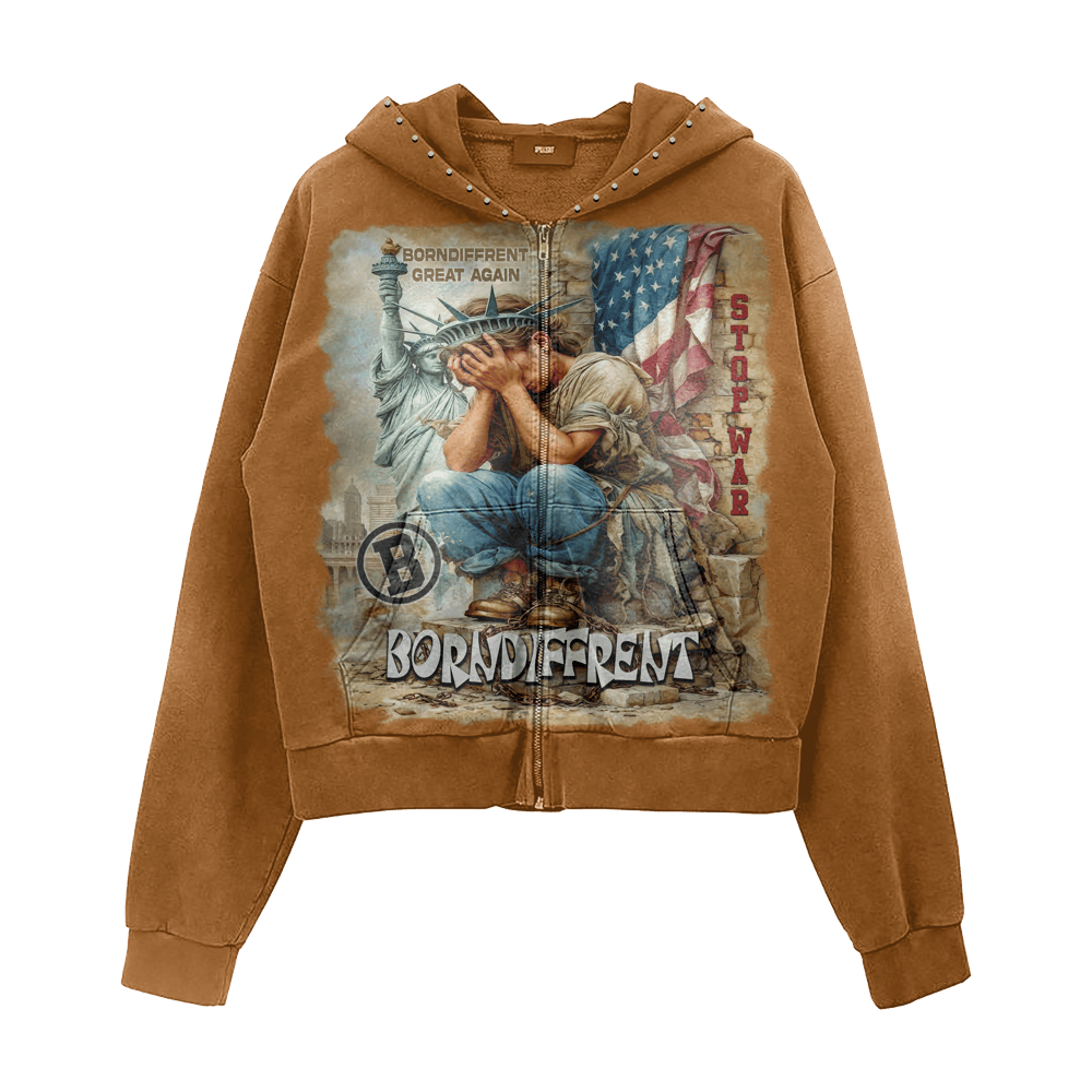 Image of Brown “Great Again” Hoodie 