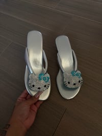 sliver hello kitty sandals (sz 8)