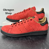 Image 1 of ADIDAS DISNEY X STAN SMITH PETER PAN CAPTAIN HOOK MENS SHOES SIZE 10 SUEDE RED BLACK NEW