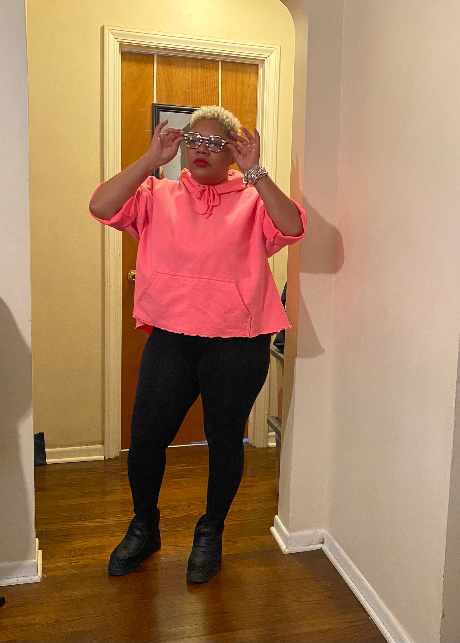 Image of Cut and zippered hoodie