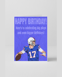 #17 Football Player Birthdsy Card